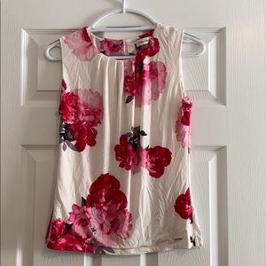 Sleeveless Floral Blouse